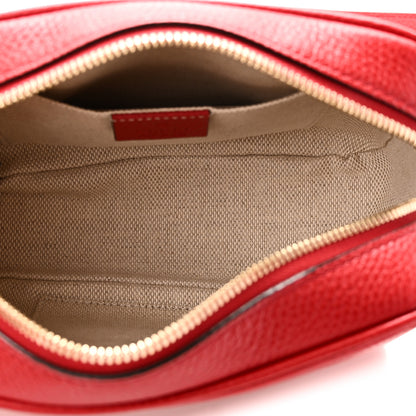 Gucci Pebbled Calfskin Small Soho Disco Bag Vibrant Red 5 of 10