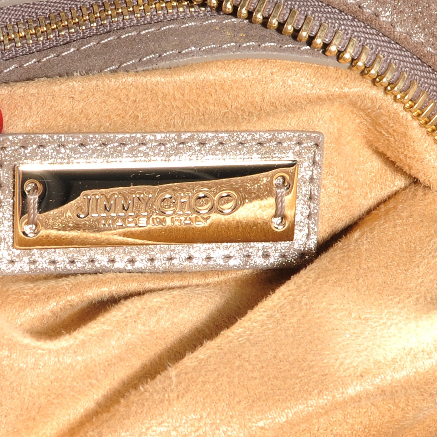 Suede Large Solar Hobo Metallic Gold