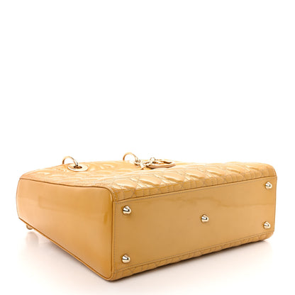 Christian Dior Patent Cannage Large Lady Dior Dark Beige 4 of 11
