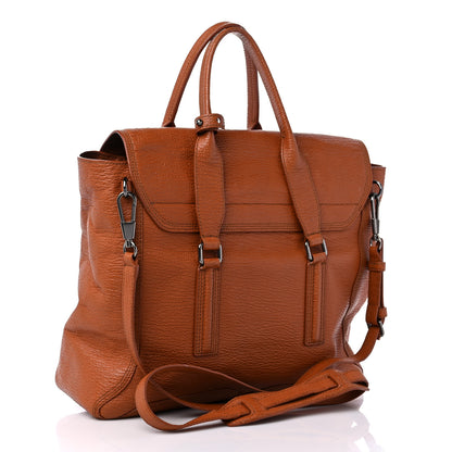 3.1 Phillip Lim Textured Calfskin Large Pashli Satchel Amber 3 of 17