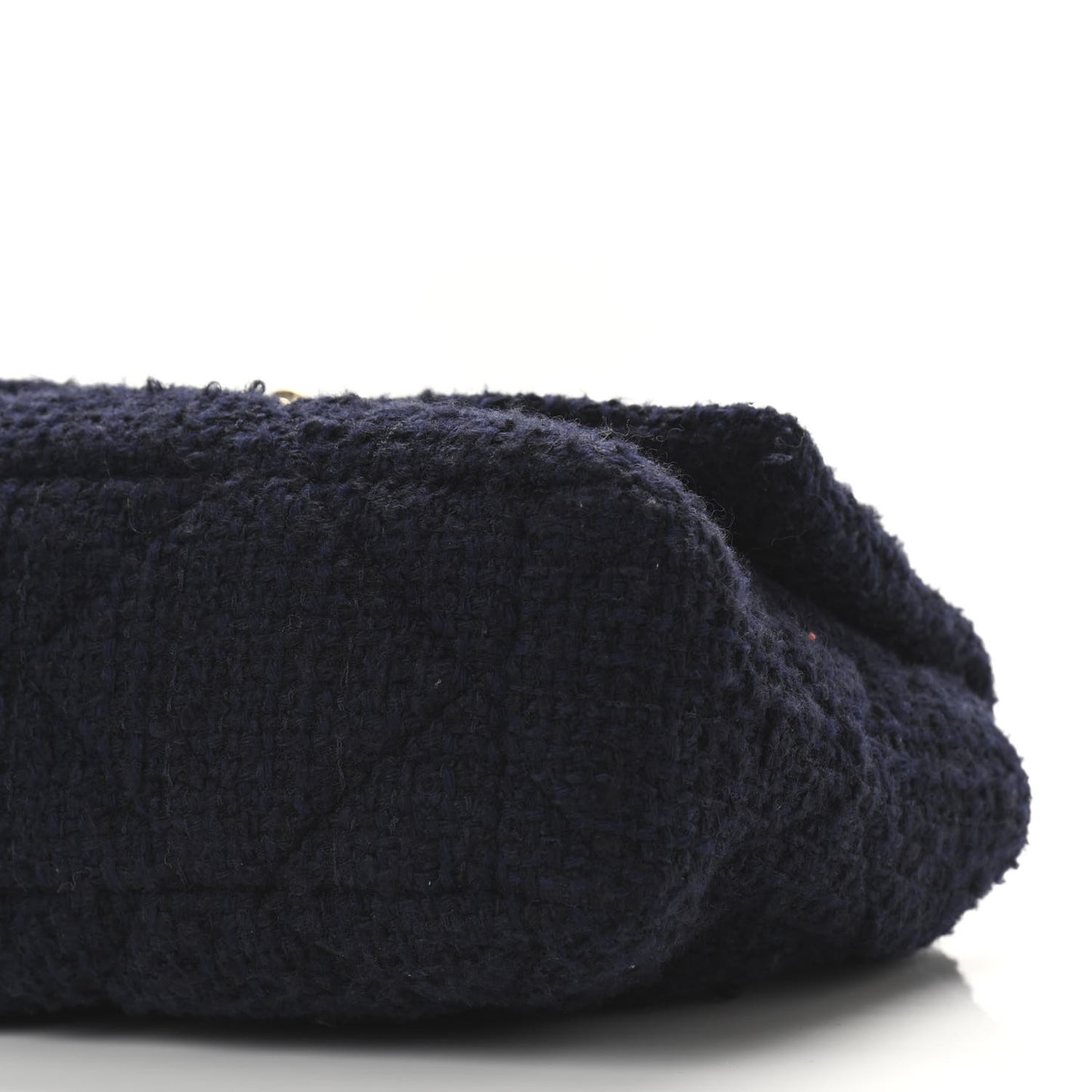 Tweed Quilted Large Chanel 19 Flap Navy Blue