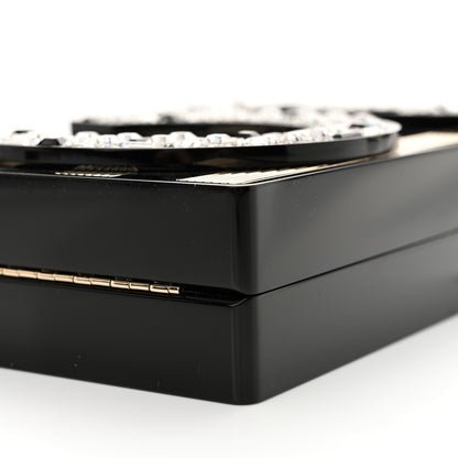 Chanel Plexiglass Strass Mosaic No 5 Minaudiere Clutch Black Gold 10 of 11