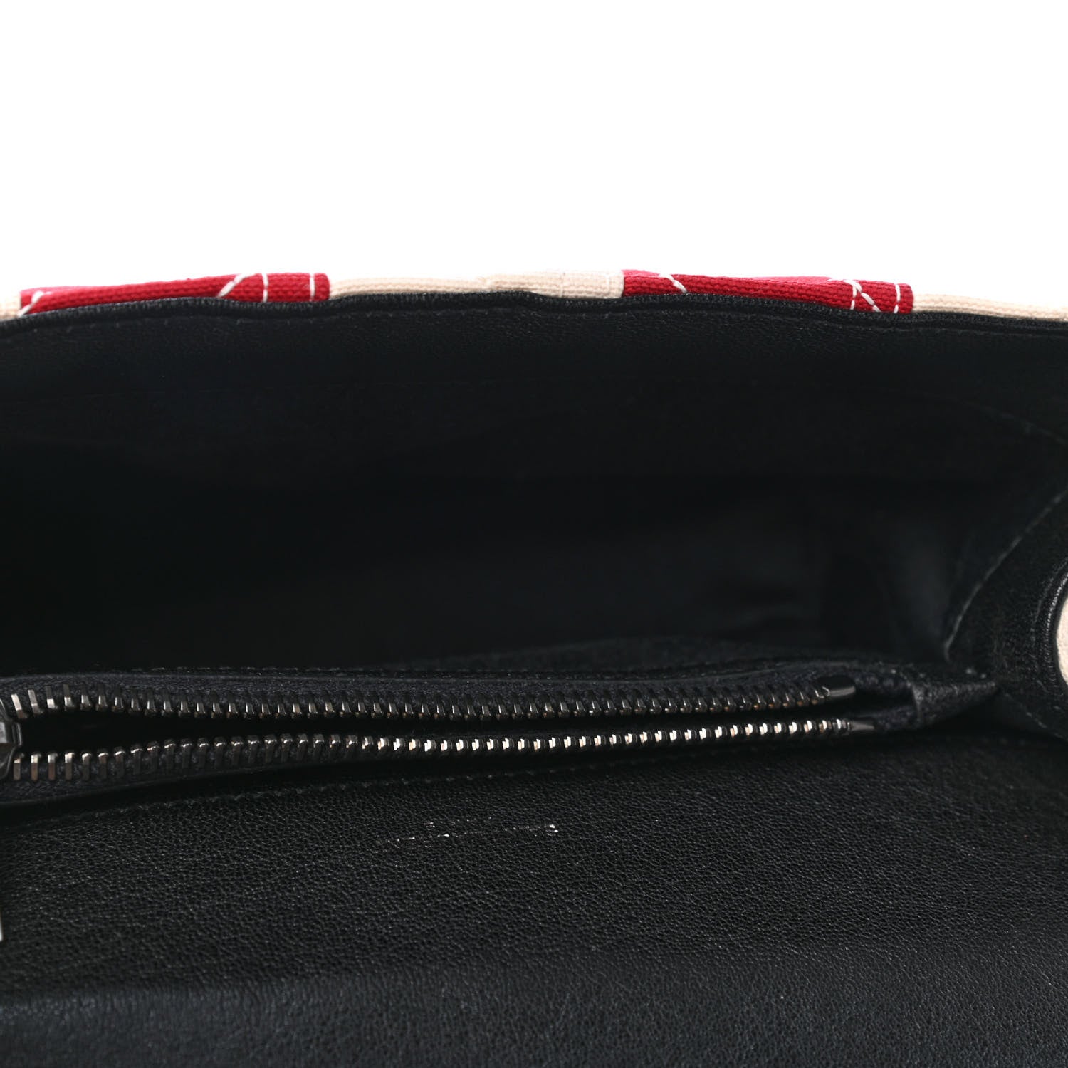 Saint Laurent Canvas Matelasse Chevron American Flag Monogram Medium College Bag Red Blue 4 of 4