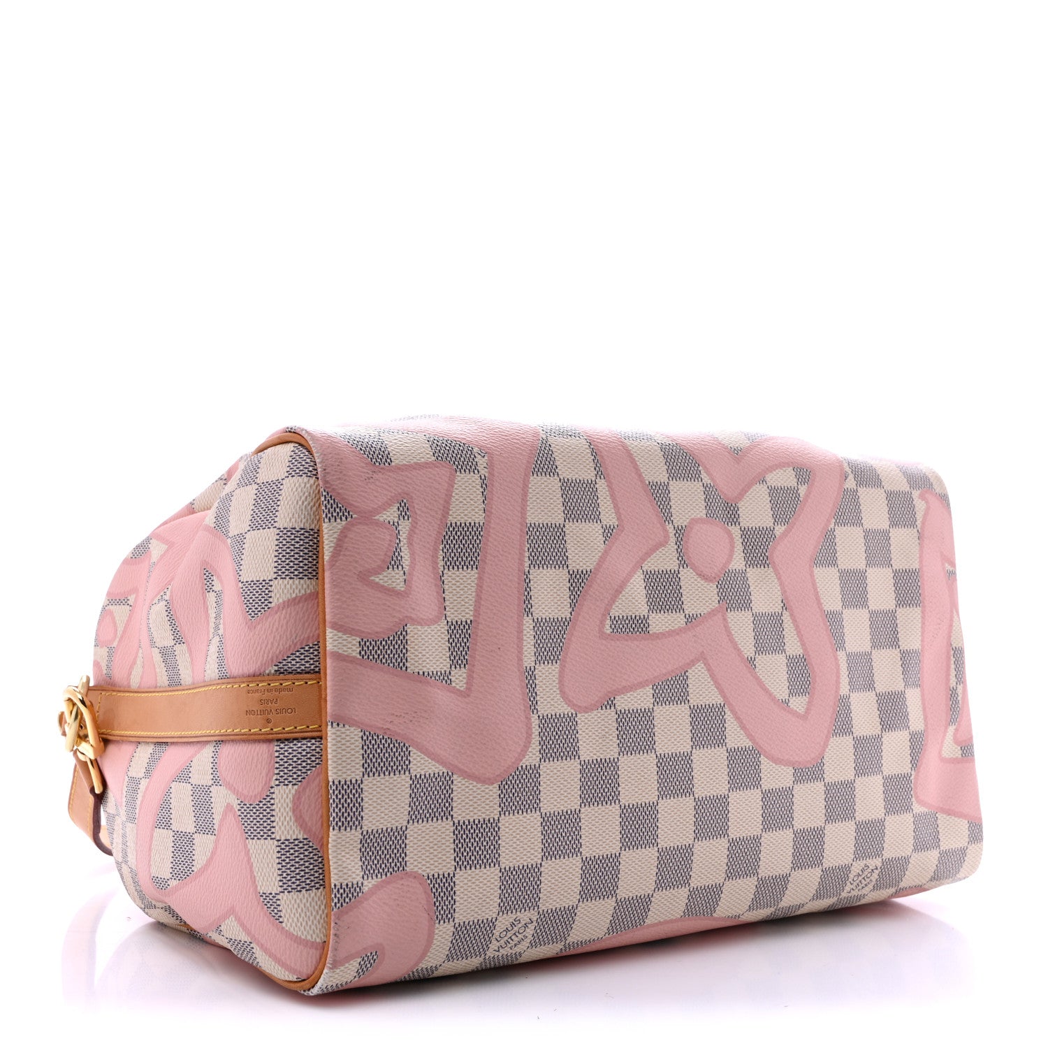 Louis Vuitton Damier Azur Tahitienne Speedy Bandouliere 30 Rose Ballerine 4 of 15