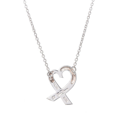 Tiffany Sterling Silver Small Paloma Picasso Loving Heart Pendant Necklace 4 of 6