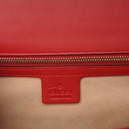 Gucci GG Supreme Monogram Blooms Medium Padlock Shoulder Bag Beige Blue Navy Hibiscus Red 7 of 8