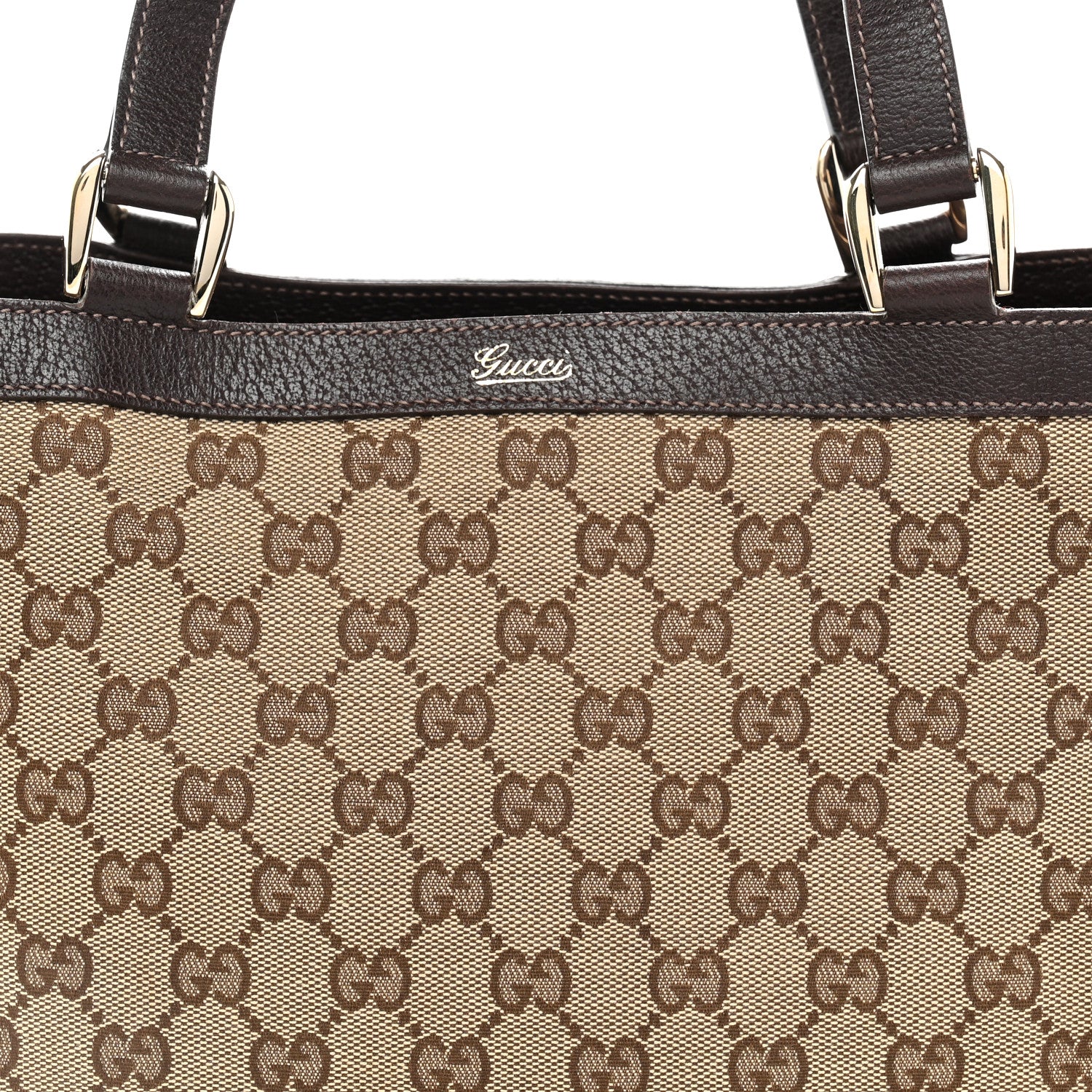 Gucci Monogram Medium Abbey Tote  Brown 10 of 14
