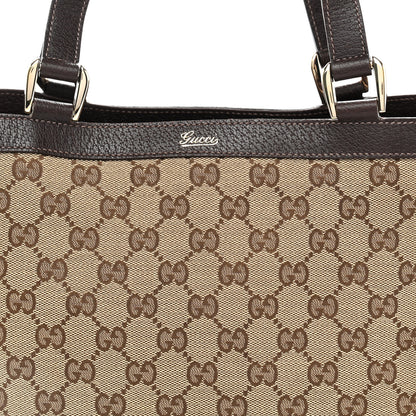 Gucci Monogram Medium Abbey Tote  Brown 10 of 14