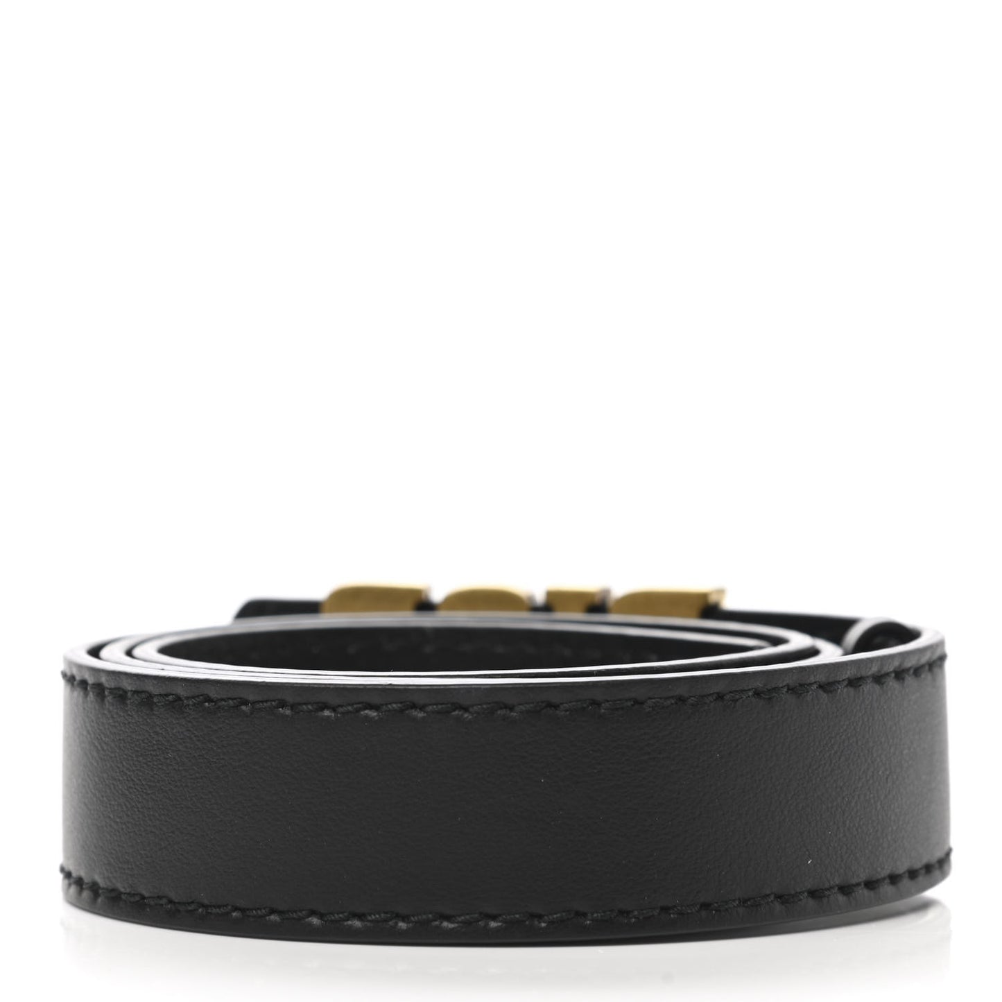 Calfskin D Fence Belt 75 Black