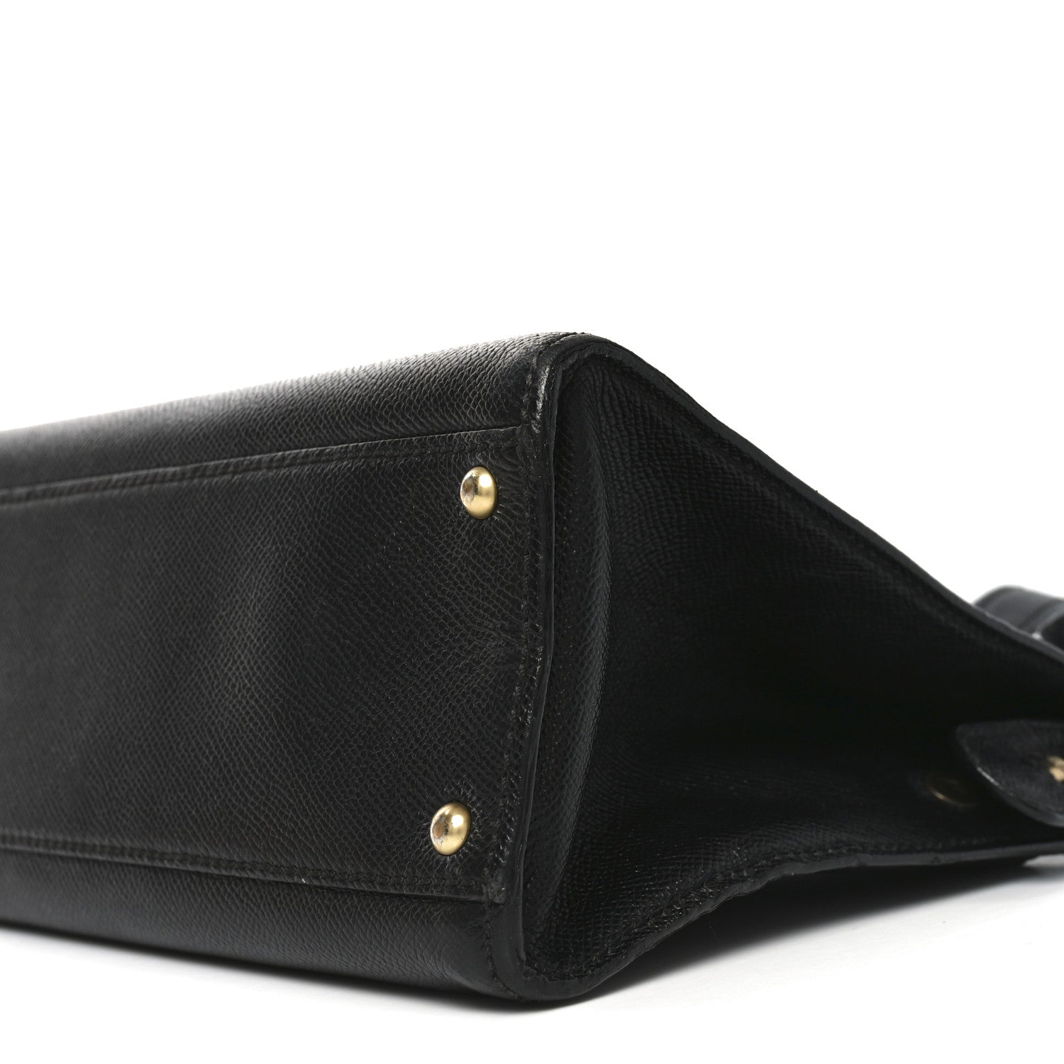 Chanel Grained Calfskin Logo Shoulder Bag Black 10 of 10
