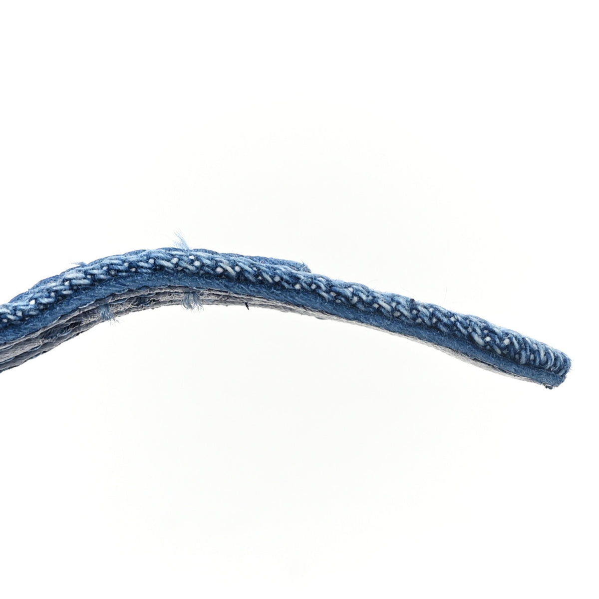 Denim Quilted CC Platform Thong Sandals 40 Blue