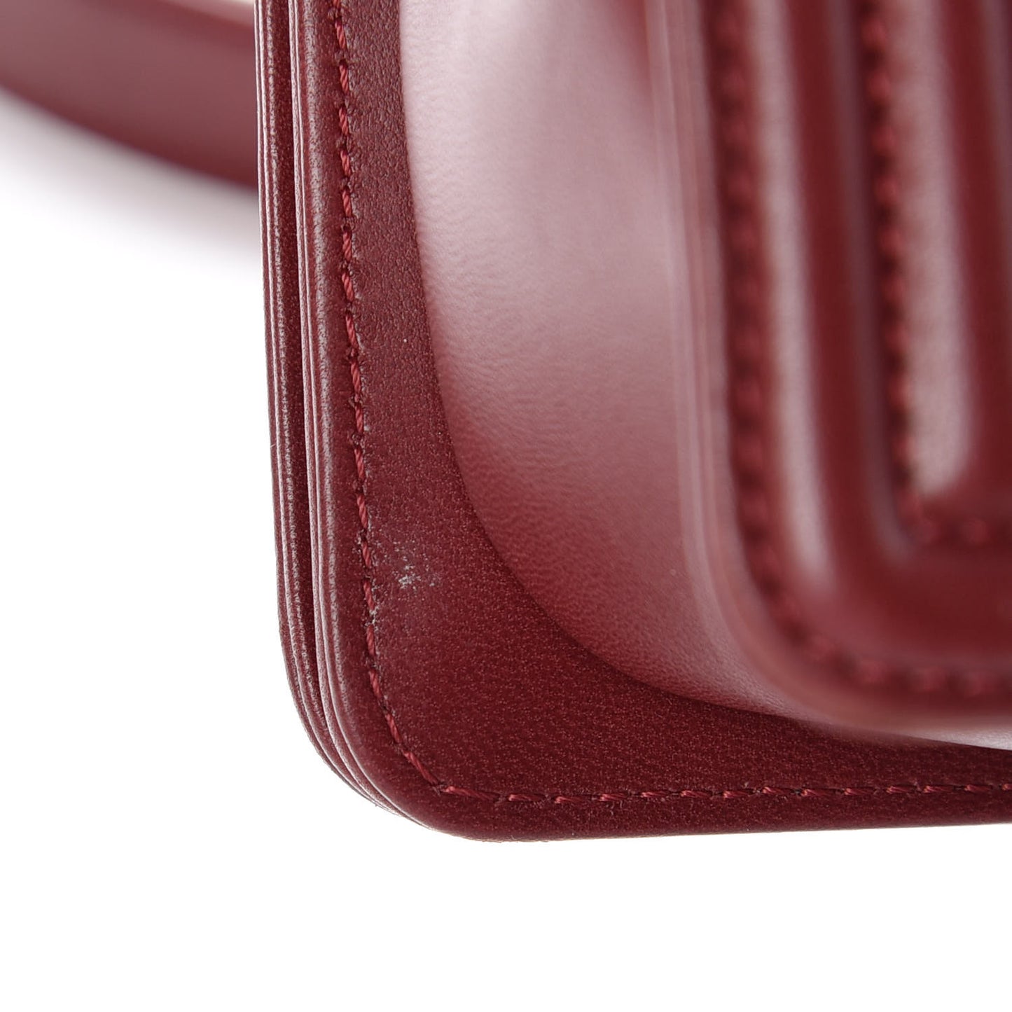 Lambskin Quilted Medium Boy Flap Burgundy