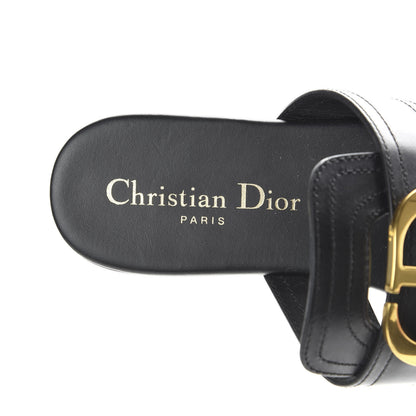 Christian Dior Calfskin 30 Montaigne Thong Sandals 36.5 Black 7 of 9