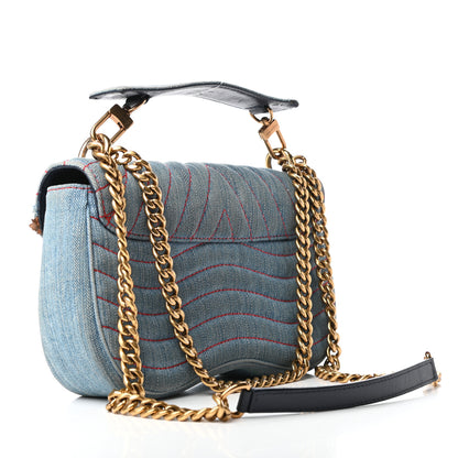 Louis Vuitton Denim New Wave Chain MM Blue 3 of 10