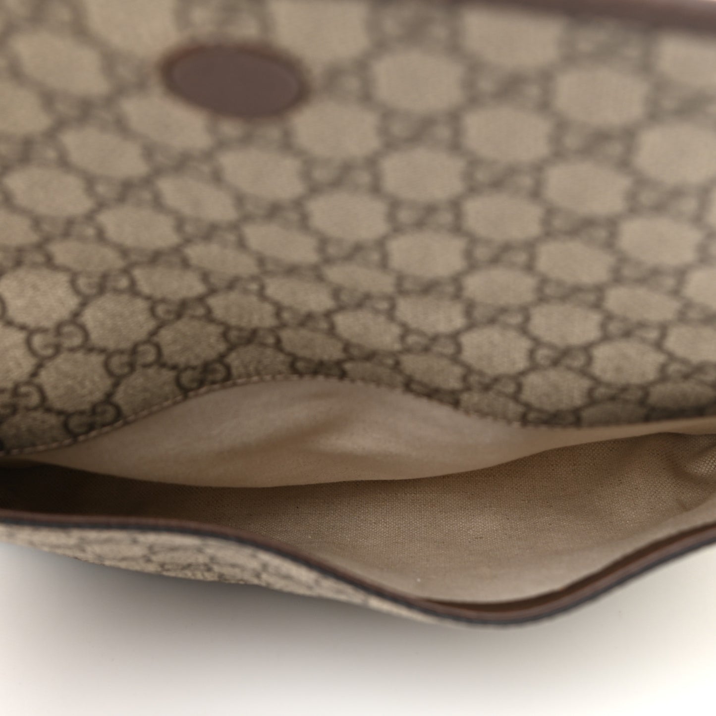 GG Supreme Monogram Web Neo Vintage Double Flap Messenger Bag Beige New Acero