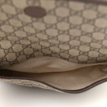 Gucci GG Supreme Monogram Web Neo Vintage Double Flap Messenger Bag Beige New Acero 6 of 12