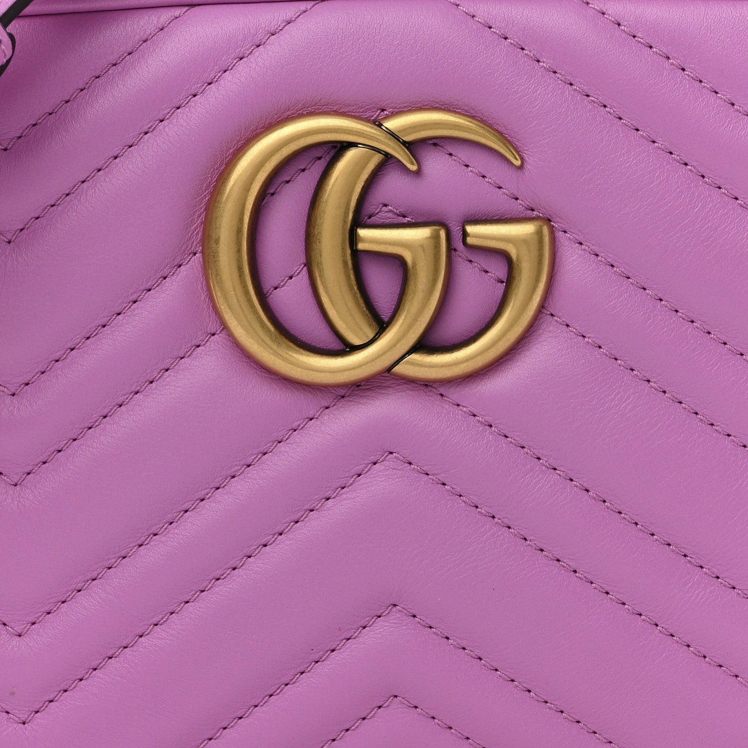 Gucci Calfskin Matelasse Small GG Marmont Chain Shoulder Bag Candy Mousse 8 of 10