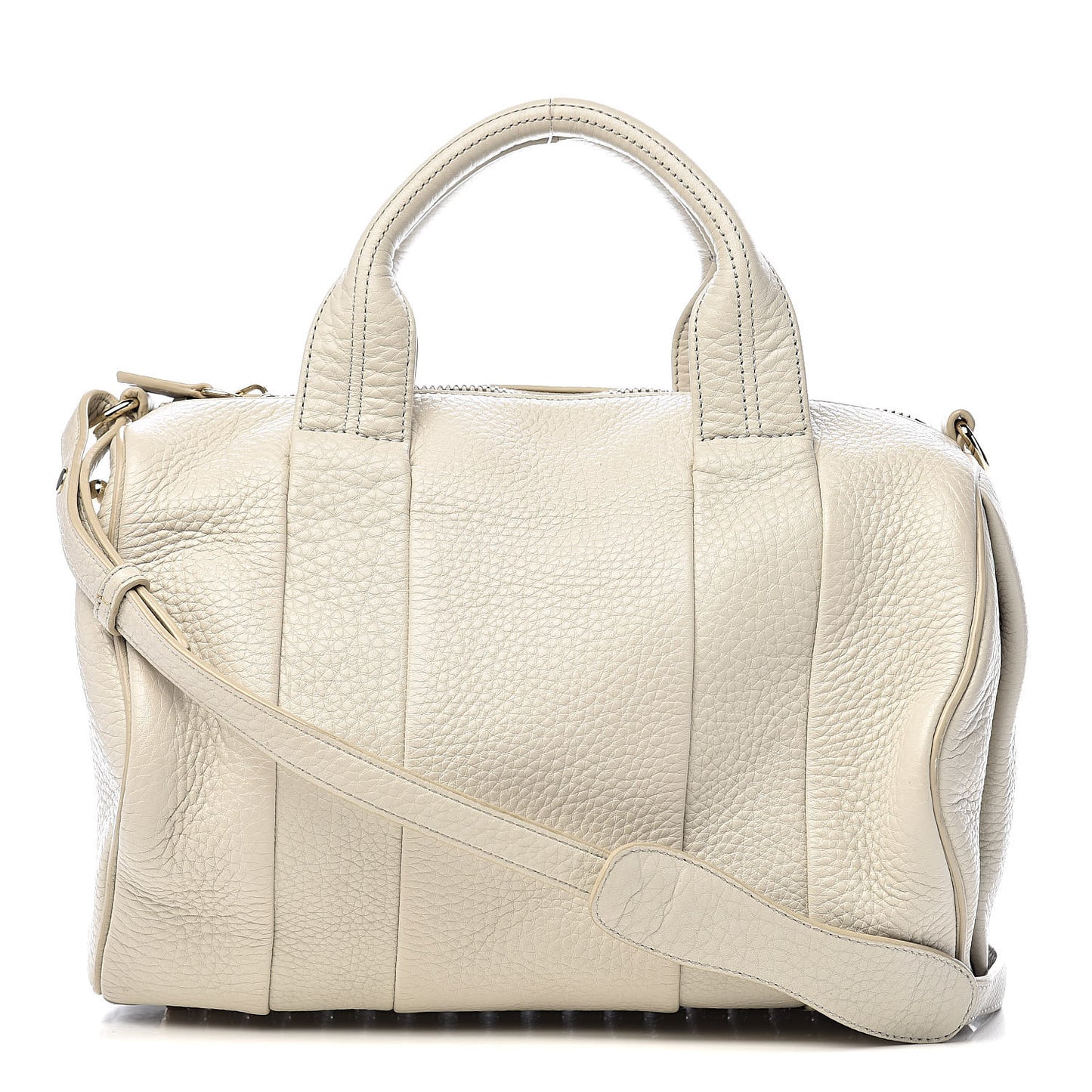 Pebbled Lambskin Rocco White Gold Hardware