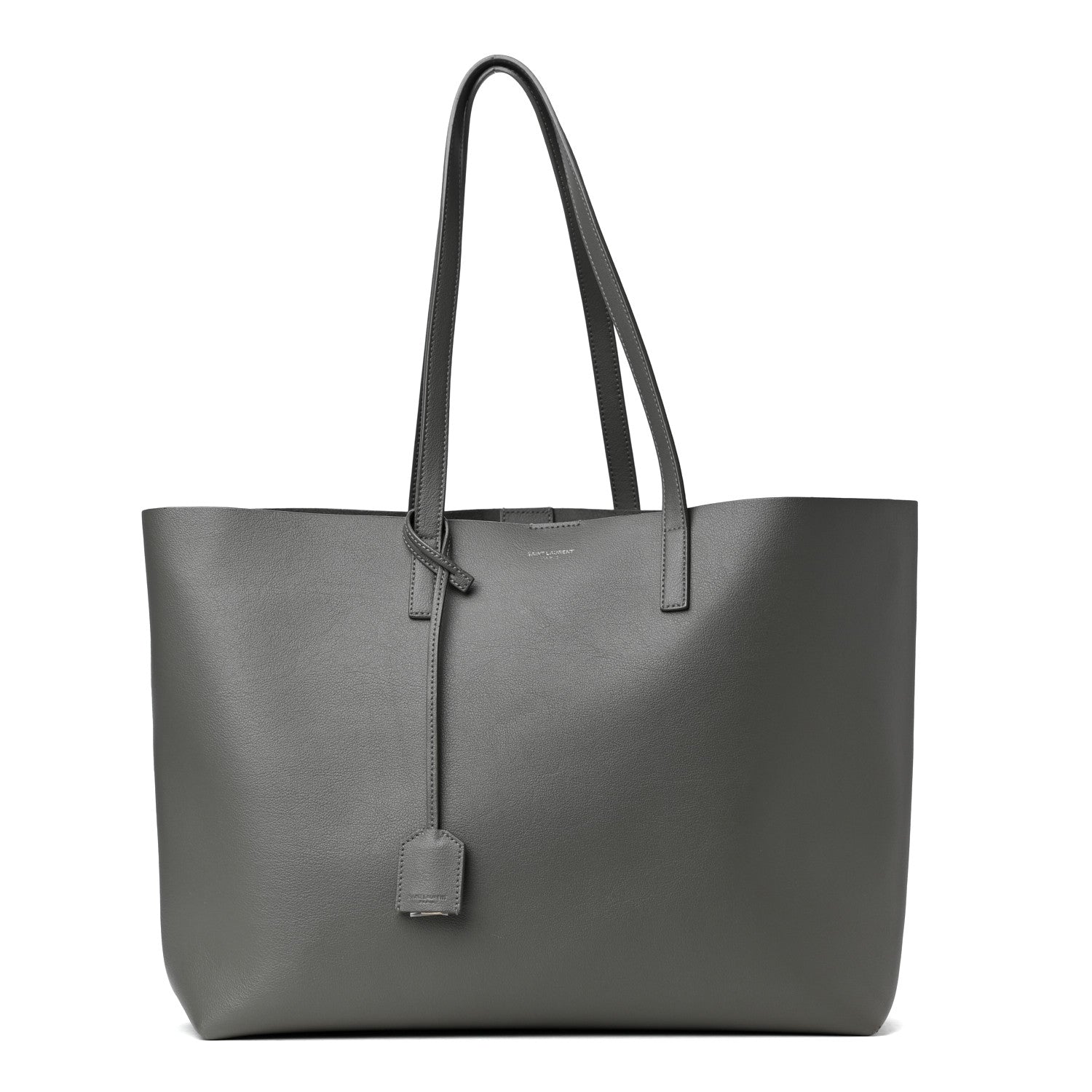 Saint Laurent Calfskin Large Shopping Tote Dark Grey 2 of 6