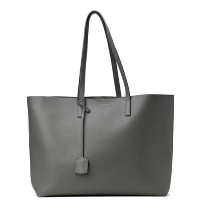 Saint Laurent Calfskin Large Shopping Tote Dark Grey 2 of 6