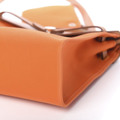 Hermes Vache Hunter Toile Herbag Zip 31 PM Orange 10 of 15