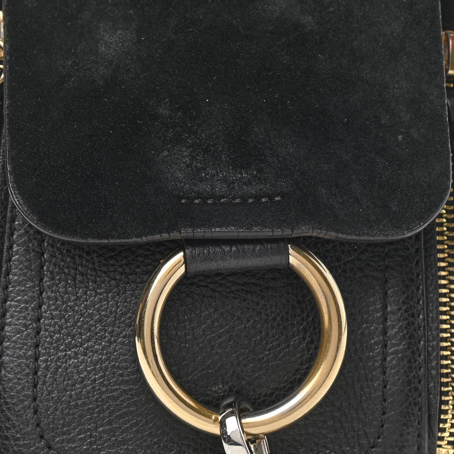 Chloe Suede Calfskin Mini Faye Backpack Black 8 of 12