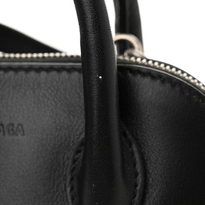 Balenciaga Calfskin Gothic Logo XXS Ville Top Handle Bag Black White 10 of 10