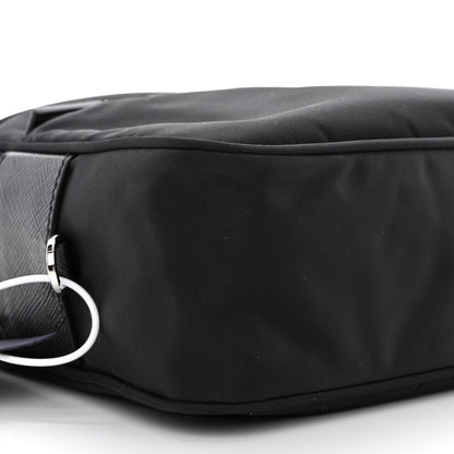 Prada Re-Nylon Vela Saffiano Pocket Double Zip Shoulder Bag Black 9 of 12