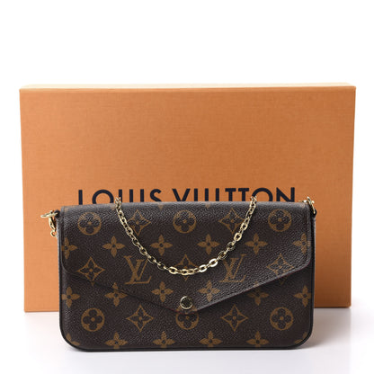 Louis Vuitton Monogram Pochette Felicie Chain Wallet Fuchsia 12 of 12