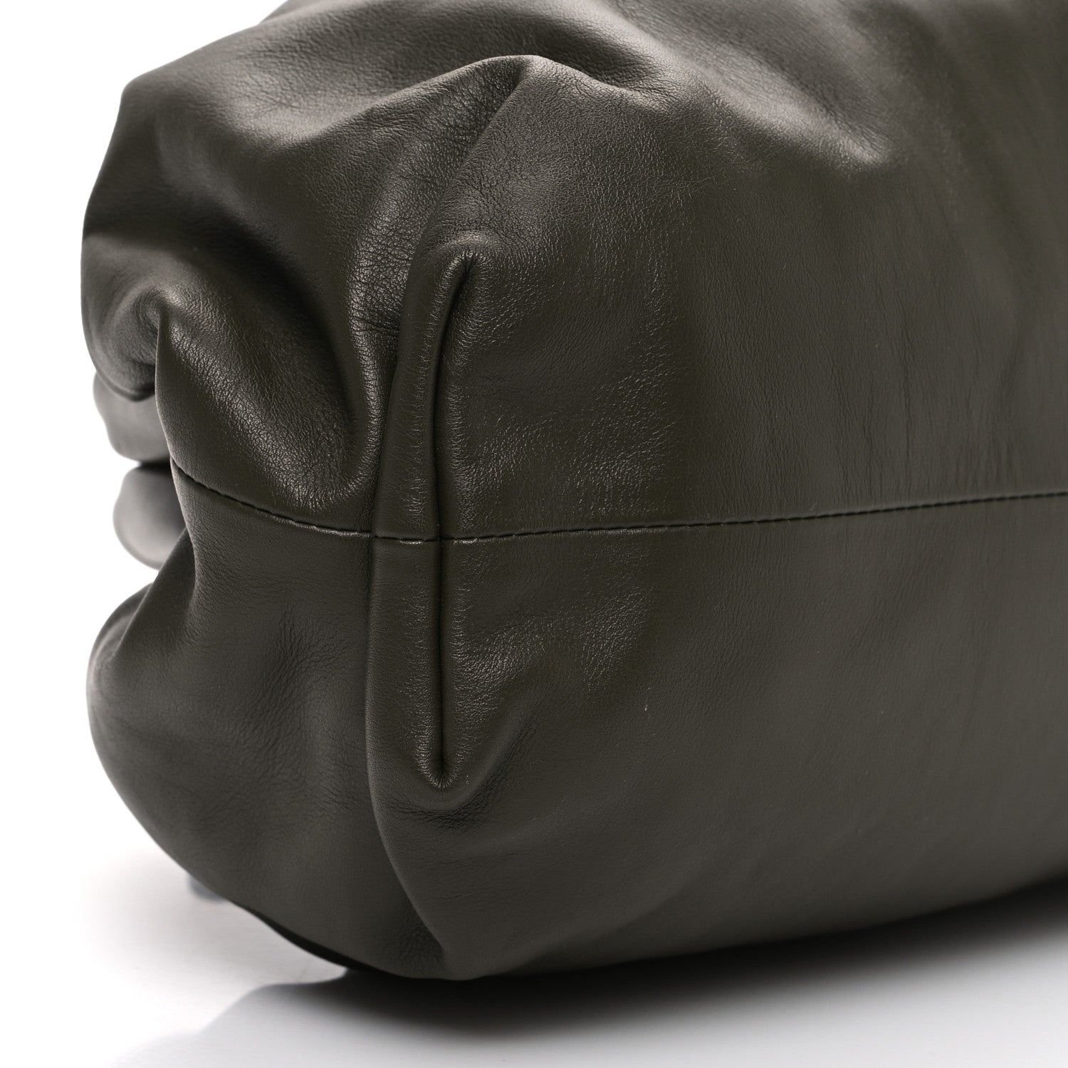 Bottega Veneta Smooth Butter Calf The Pouch Oversized Clutch Kaki Fondent 10 of 11