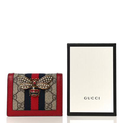 Gucci GG Supreme Monogram Queen Margaret Card Case Red 11 of 11