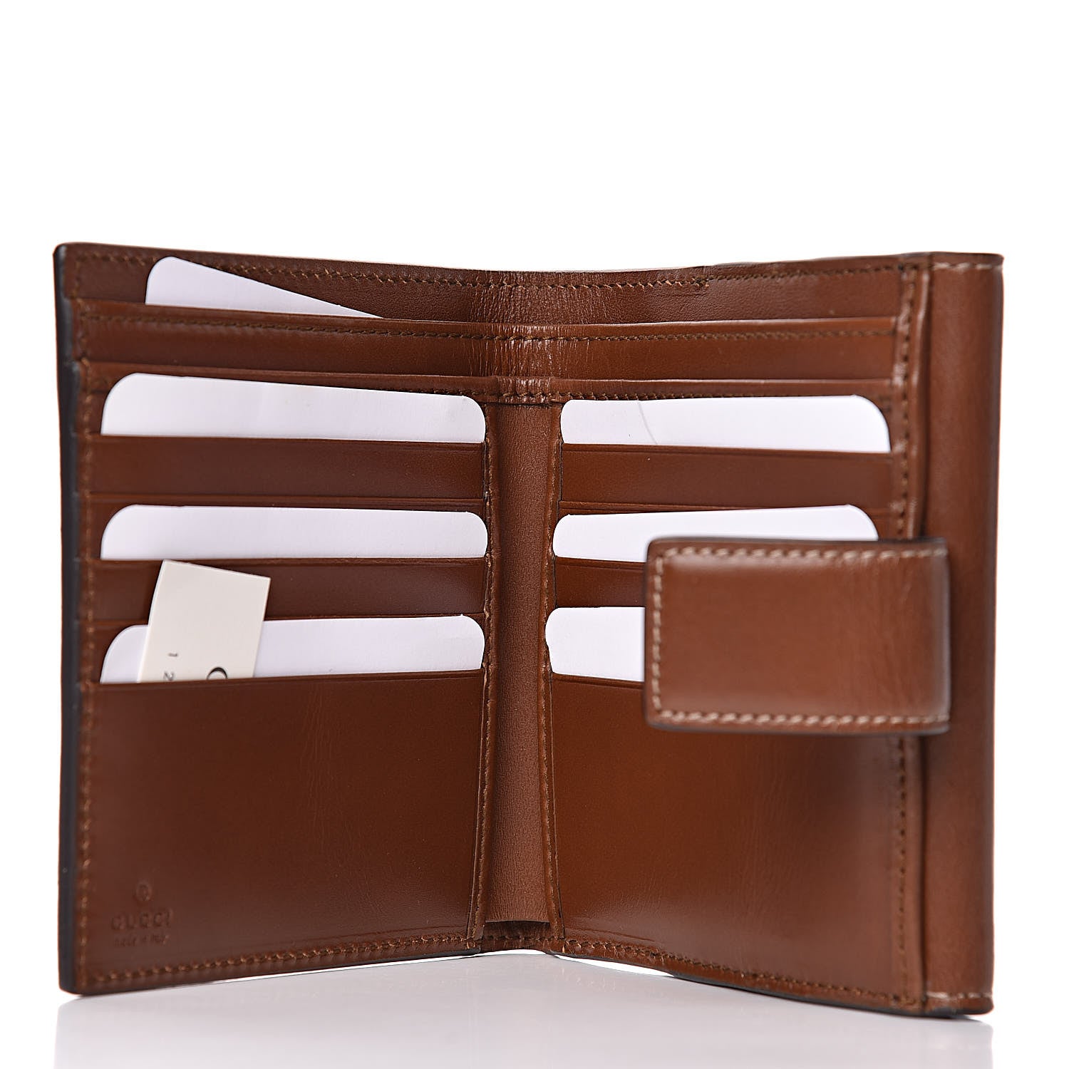 Gucci GG Supreme Monogram French Flap Wallet Brown 5 of 8