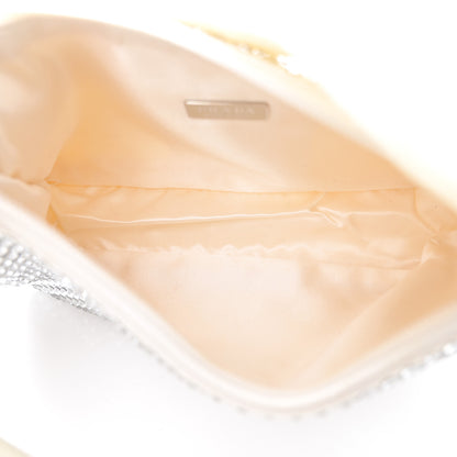 Prada Satin Crystal Mini Re-Edition 2000 Bag White 5 of 12