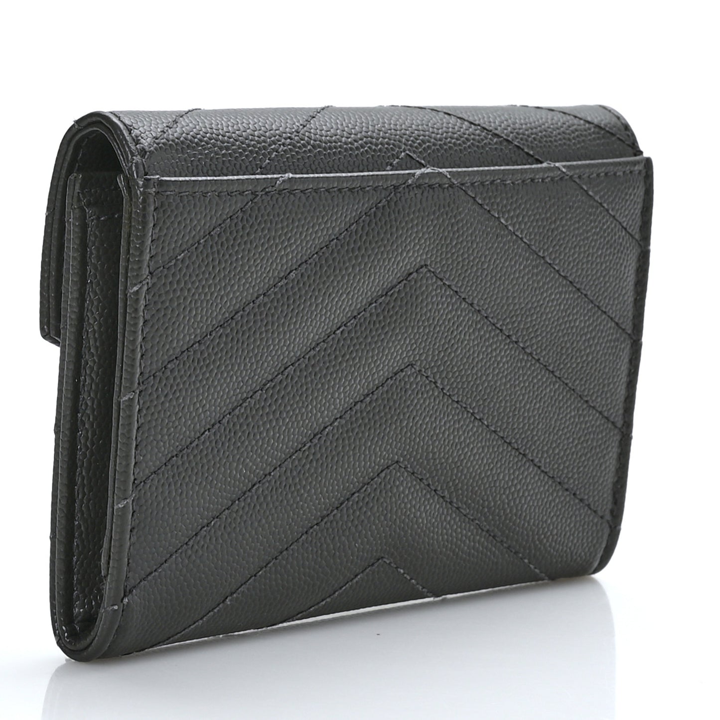 Grain De Poudre Matelasse Chevron Small Monogram Envelope Wallet Earth