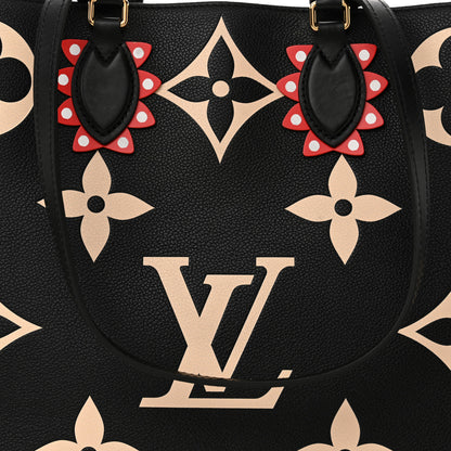 Louis Vuitton Empreinte Monogram Giant Crafty Onthego GM Black Creme 7 of 9
