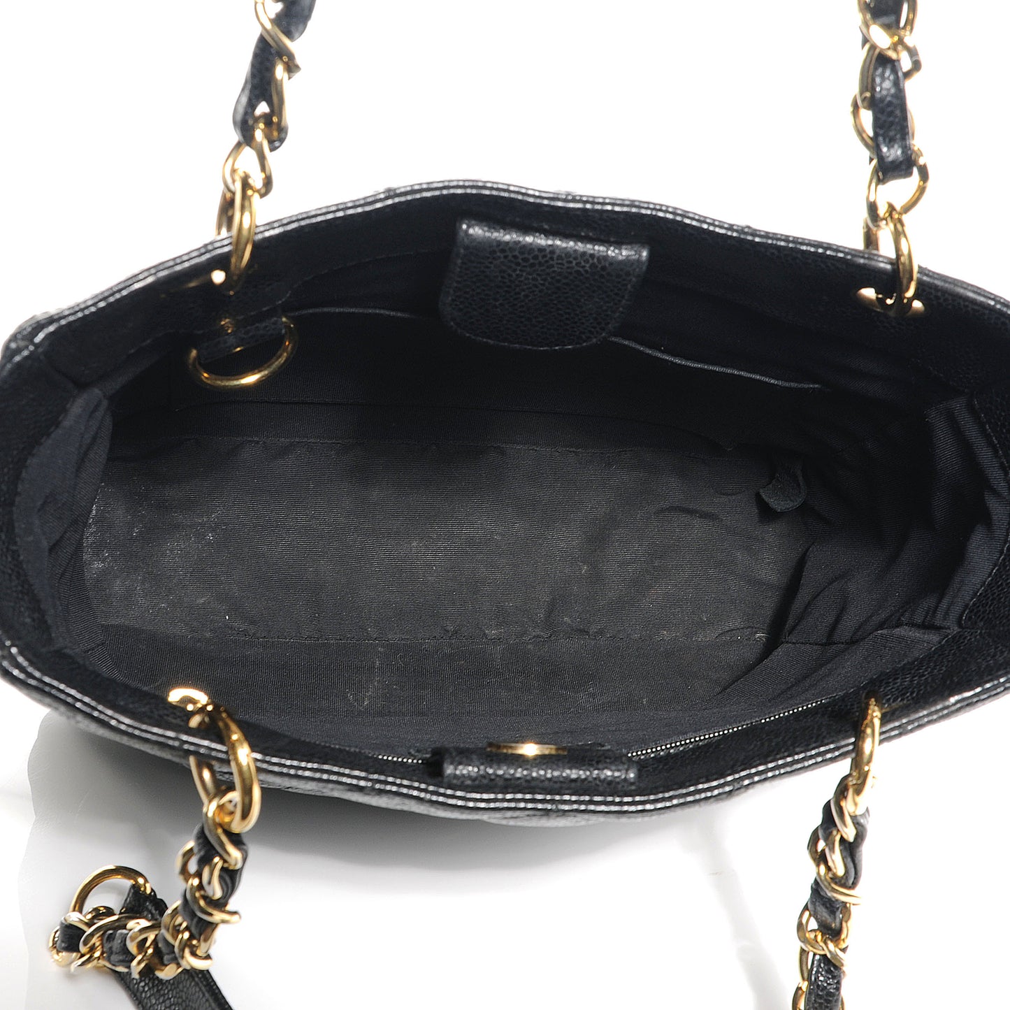 Caviar Petit Shopping Tote PST Black