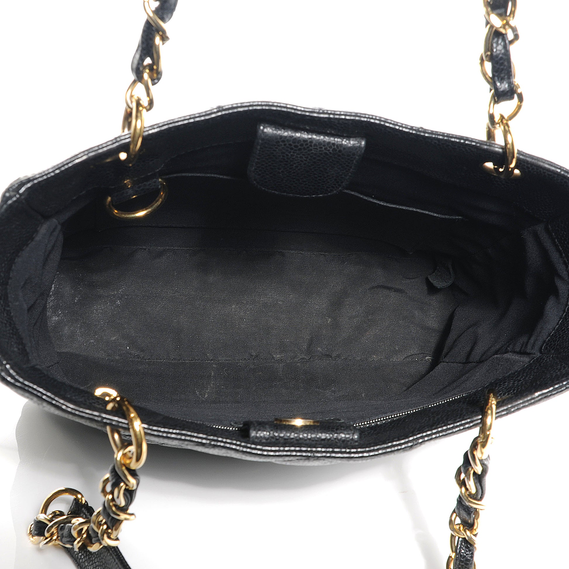 Chanel Caviar Petit Shopping Tote PST Black 5 of 7