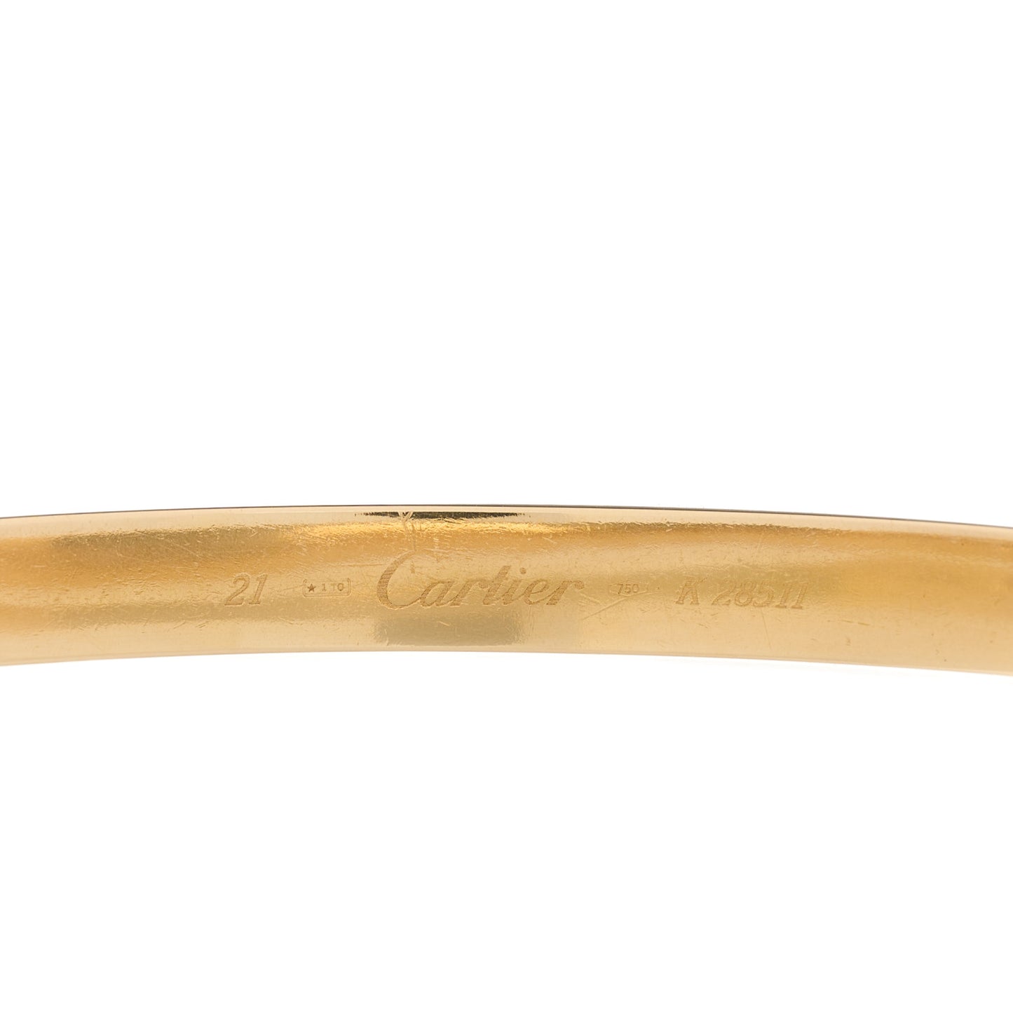 18K Yellow Gold LOVE Bracelet 21