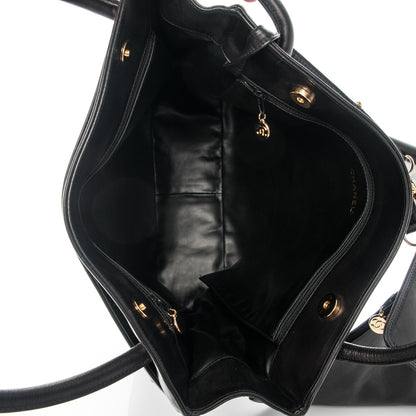 Chanel Lambskin CC Tote Black 5 of 8