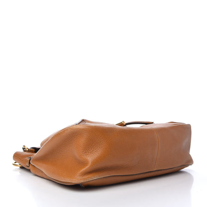 Chloe Grained Lambskin Medium Lexa Shoulder Bag Mustard Brown 4 of 9