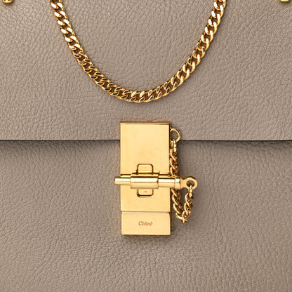 Chloe Grained Lambskin Drew Shoulder Bag Motty Grey 7 of 9