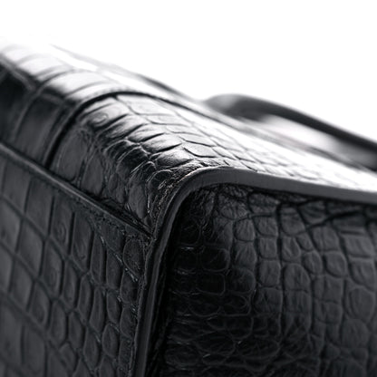 Mulberry Crocodile Embossed Calfskin Small Zipped Bayswater Black 9 of 12