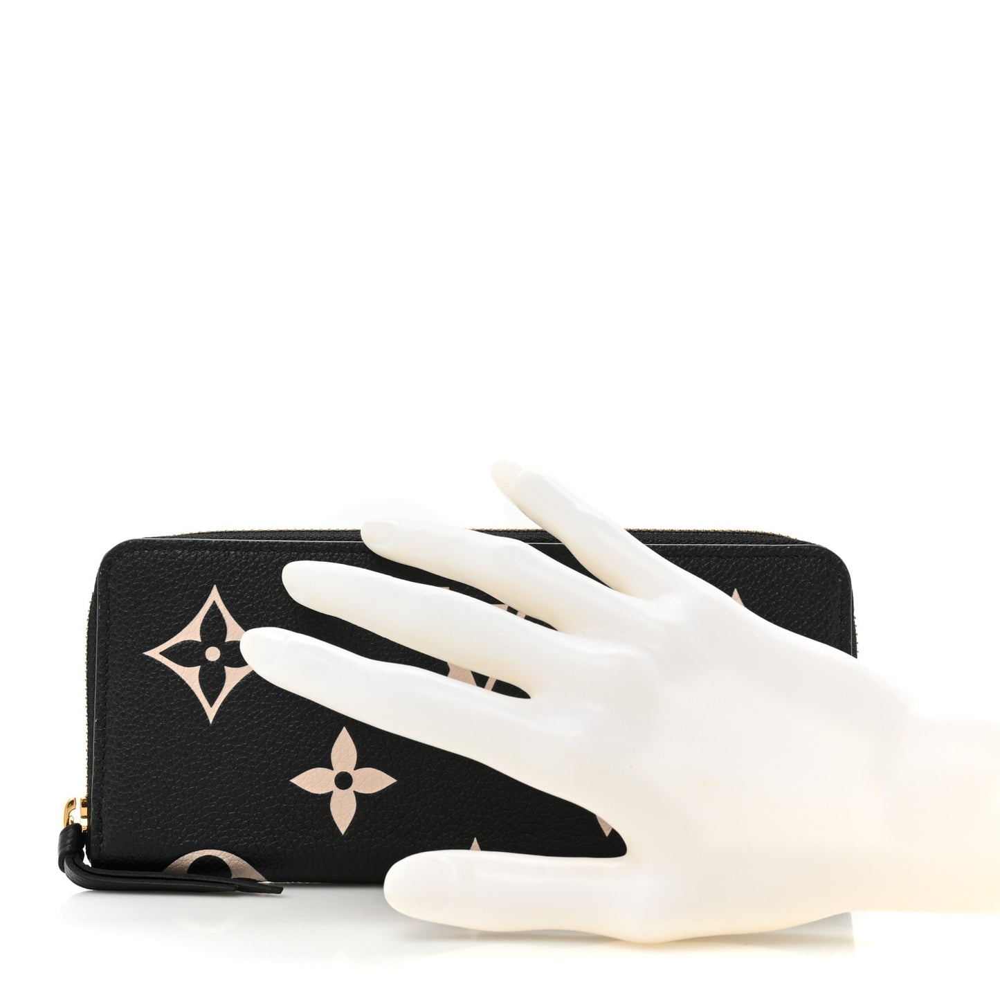 Empreinte Monogram Giant Clemence Wallet Black Beige