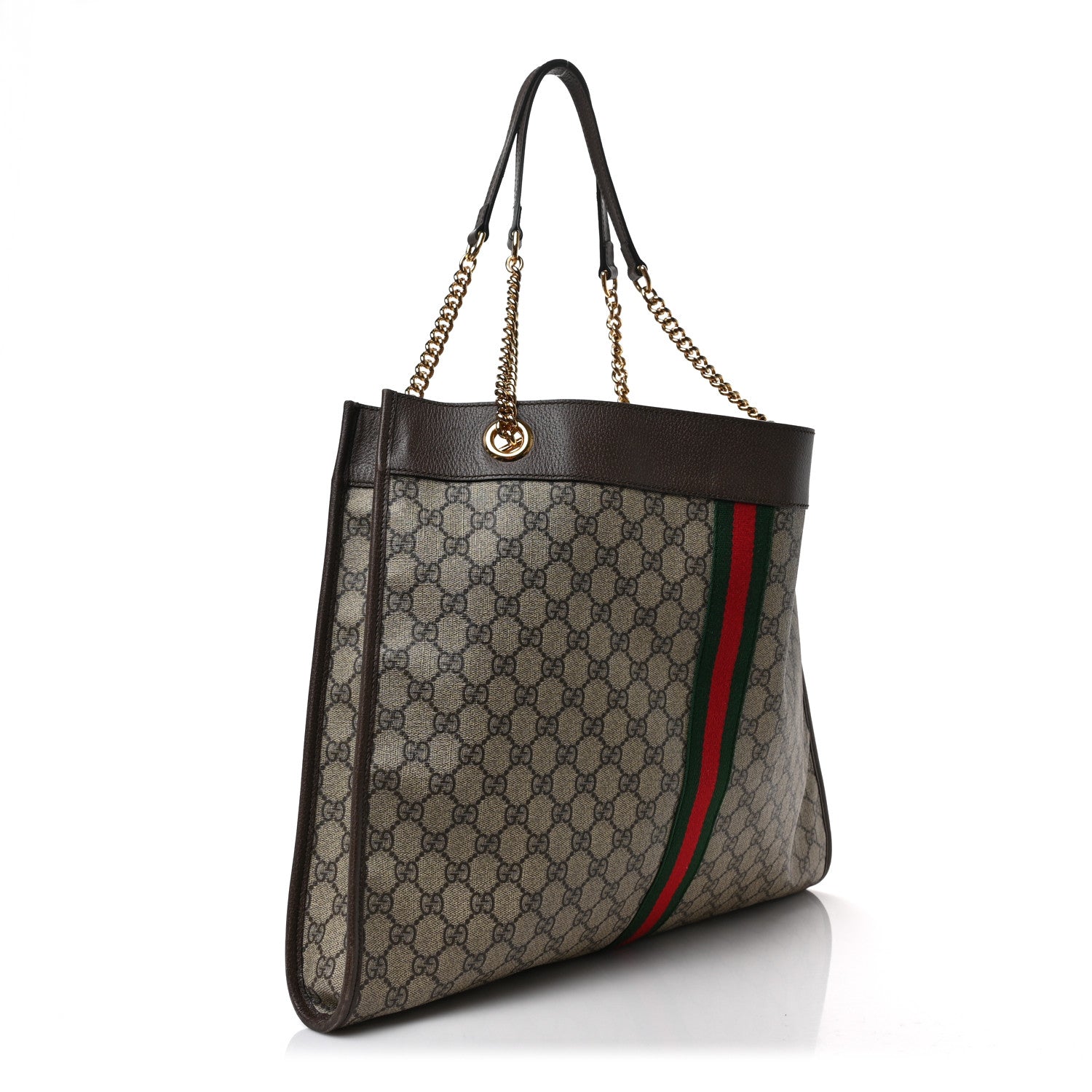 Gucci GG Supreme Monogram Large Rajah Chain Tote Beige New Acero 3 of 8
