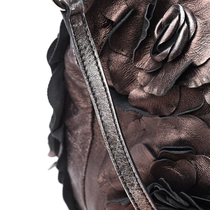 Valentino Garavani Metallic Nappa Floral Tote 8 of 16