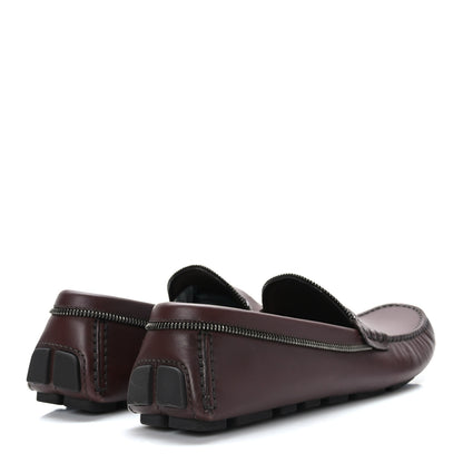 Louis Vuitton Calfskin Mens Shade Car Loafers 8 Cognac 4 of 9