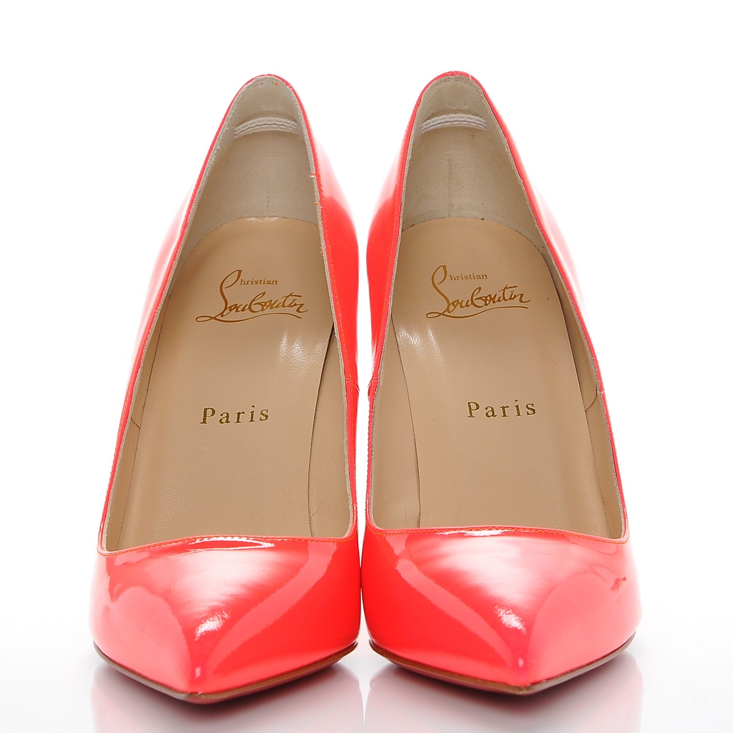 Christian Louboutin Patent Batignolles 100 Pumps 36 Fluo Rose Paris 2 of 7
