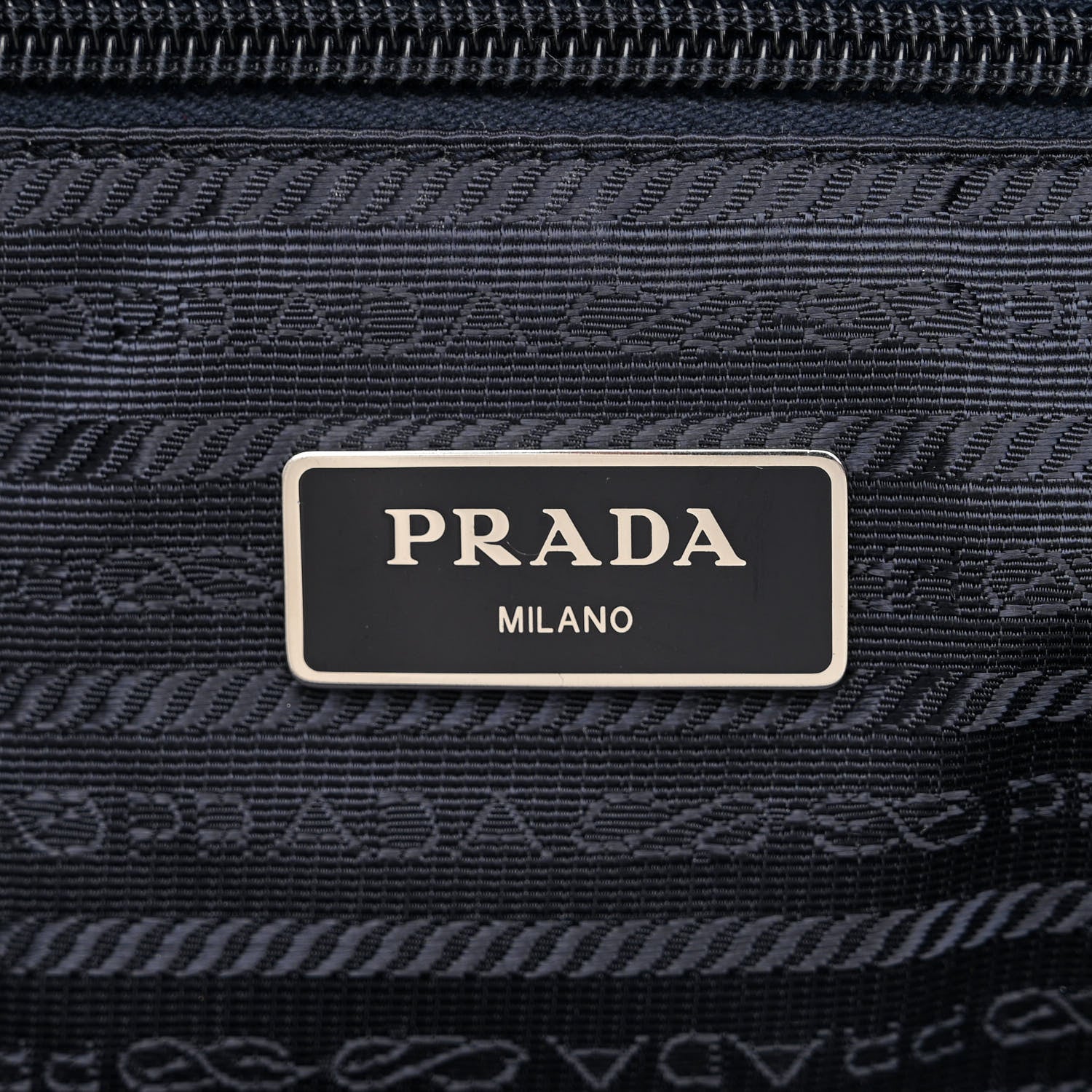 Prada Tessuto Nylon Saffiano Tote Navy 6 of 12