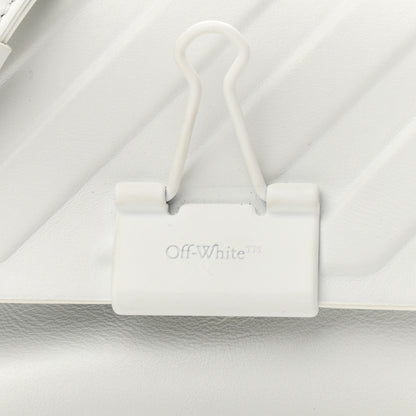Off-White Calfskin Striped Diag Binder Flap Bag White 7 of 11