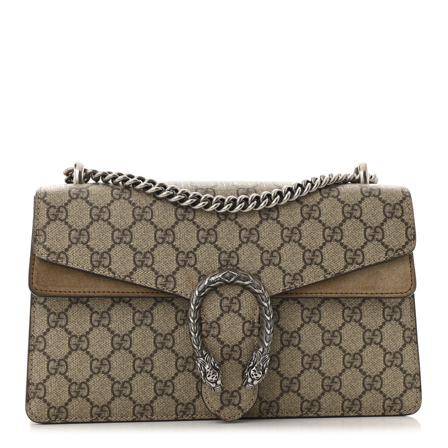Gucci GG Supreme Monogram Small Dionysus Shoulder Bag Taupe 1 of 14